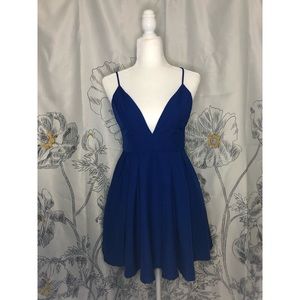 Lulu’s “Here for the Party” Royal Blue Dress